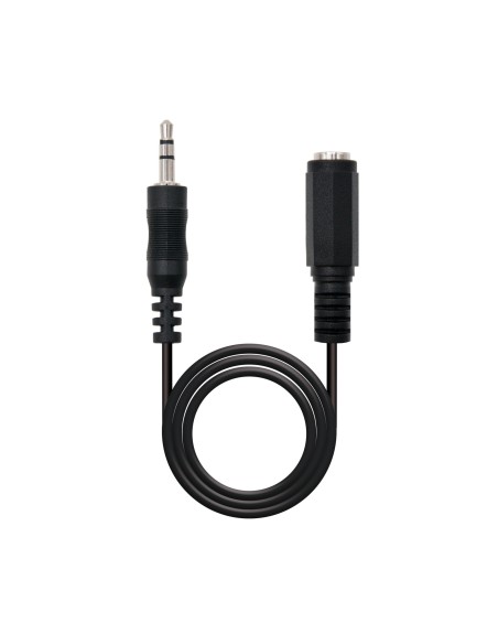 Cable de audio jack 3.5mm nanocable 1.5m - macho - hembra