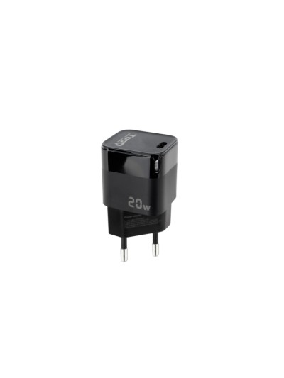 Cargador pared tooq usb - c pd 20w negro