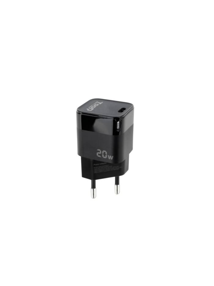 Cargador pared tooq usb - c pd 20w negro Cargador pared tooq usb - c pd 20w negro