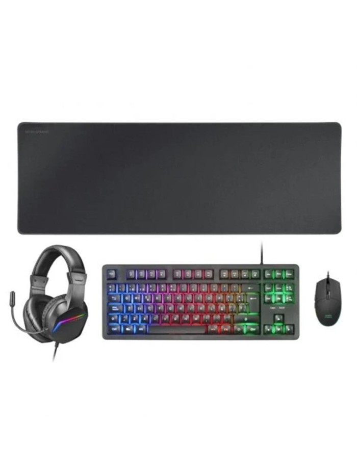 Combo mars gaming mcp - rgb3 4 en 1 negro Combo mars gaming mcp - rgb3 4 en 1 negro