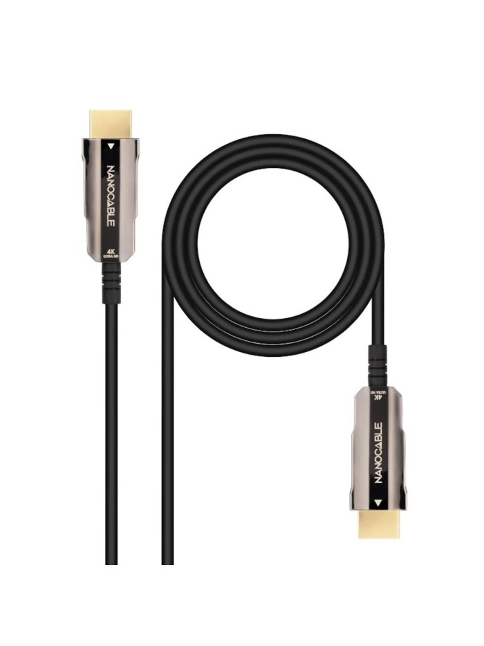 Cable hdmi 4k nanocable 10m - macho - macho fibra optica Cable hdmi 4k nanocable 10m - macho - macho fibra optica