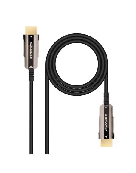 Cable hdmi 4k nanocable 10m - macho - macho fibra optica