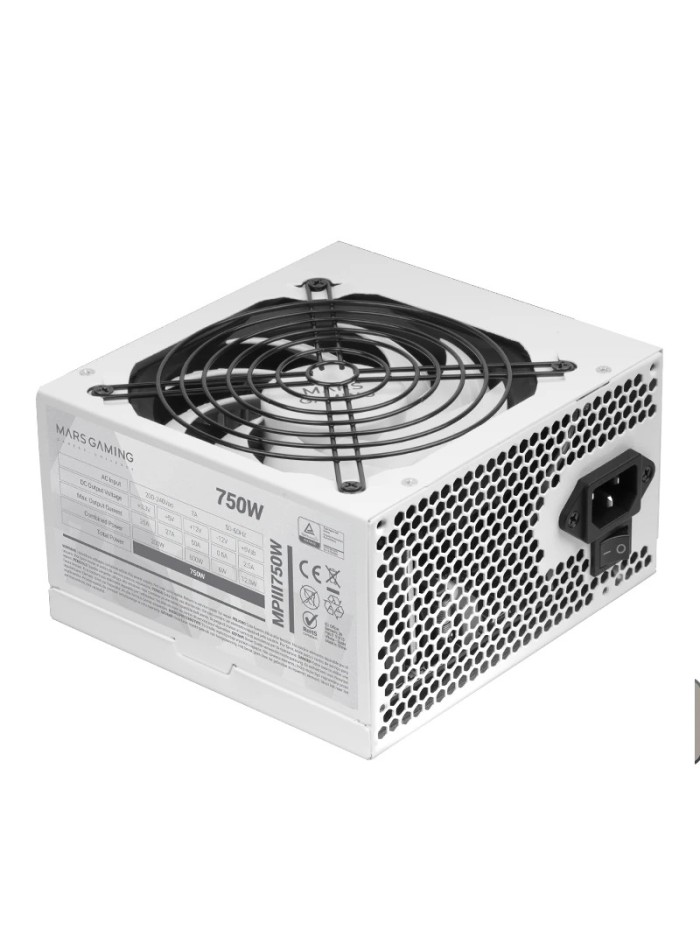 Fuente de alimentacion mars gaming al.mpiii 750w ultra slinet blanca Fuente de alimentacion mars gaming al.mpiii 750w ultra slinet blanca