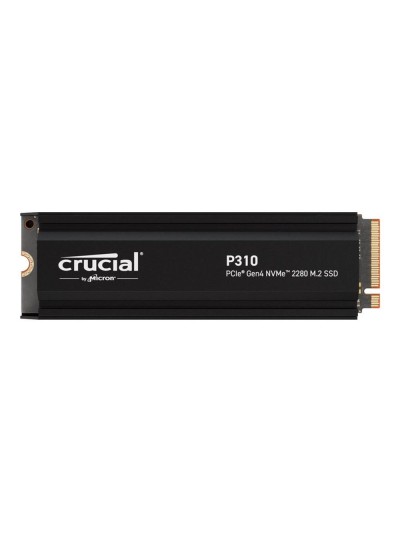 Disco duro interno solido ssd crucial p310 2tb m.2 nvme pci express 4.0 heatsink