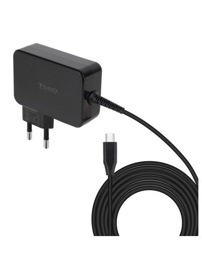 Cargador de pared tooq tqlc - usbcgan100pd 100w usb tipo c negro