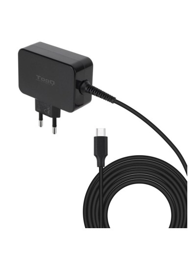 Cargador de pared tooq tqlc - usbcgan45pd 45w usb tipo c negro