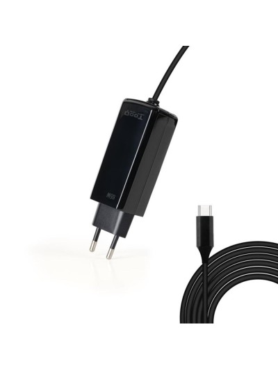 Cargador de pared tooq tqlc - usbcgan65pd - c 65w usb tipo c negro
