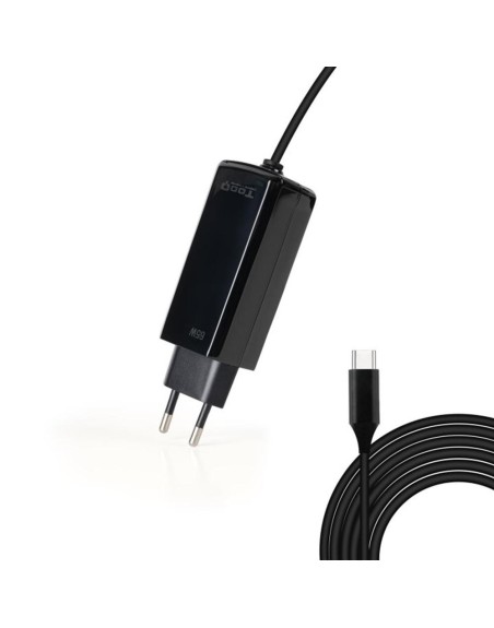 Cargador de pared tooq tqlc - usbcgan65pd - c 65w usb tipo c negro