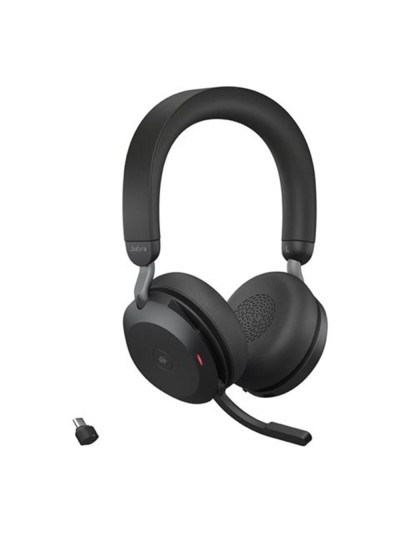Auriculares jabra evolve2 75 ms stereo inalambrico negro