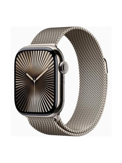 Smartwatch apple watch series 10 gps + cell 42mm natural titanium milanese loop m - l