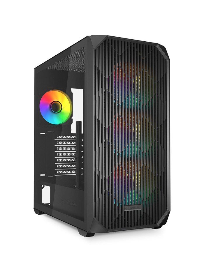 Caja gaming sharkoon ak3 rgb atx negro 3xvent 120mm 2xusb sn fuente Caja gaming sharkoon ak3 rgb atx negro 3xvent 120mm 2xusb sn fuente