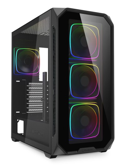 Caja gaming sharkoon ak5g rgb atx negro 4xvent 120mm 3xusb sn fuente