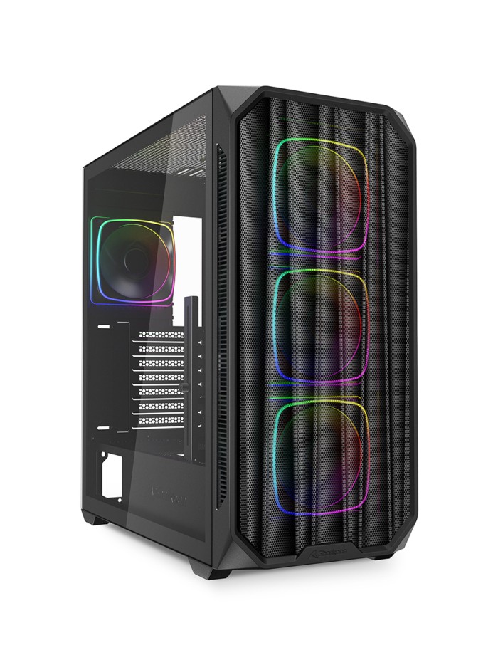 Caja gaming sharkoon ak5m rgb atx negro 3xvent 120mm 2xusb sn fuente Caja gaming sharkoon ak5m rgb atx negro 3xvent 120mm 2xusb sn fuente
