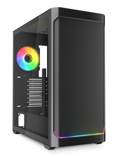 Caja gaming sharkoon ak4w rgb strip negro 4xvent 120mm 3xusb sn fuente