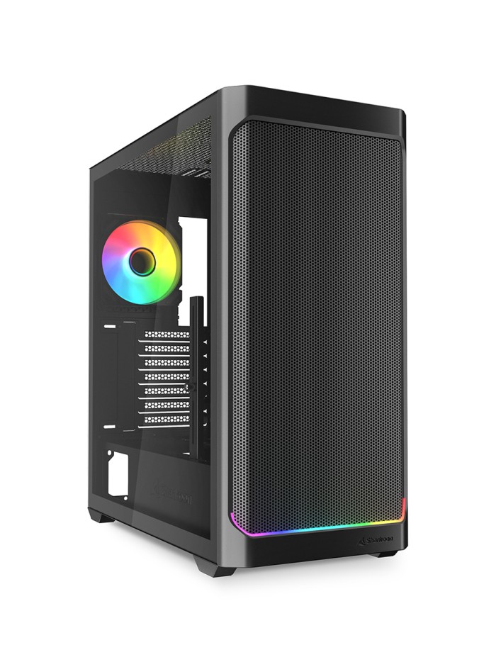 Caja gaming sharkoon ak4w rgb strip negro 4xvent 120mm 3xusb sn fuente Caja gaming sharkoon ak4w rgb strip negro 4xvent 120mm 3xusb sn fuente
