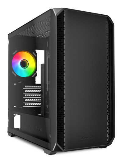 Caja gaming sharkoom mk2 rgb matx negro 120mm 3xusb sn fuente