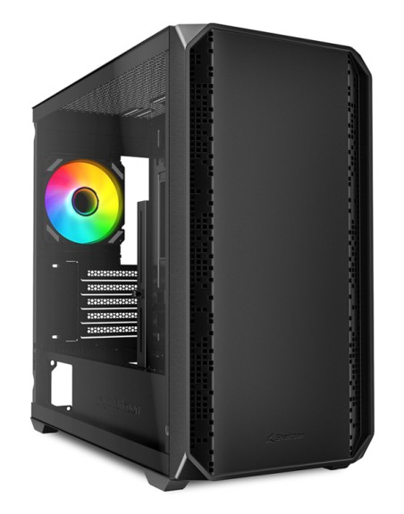 Caja gaming sharkoom mk2 rgb matx negro 120mm 3xusb sn fuente