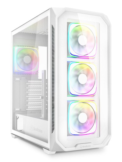 Caja gaming sharkoon ak5g rgb atx blanco 4xvent 120mm 3xusb sn fuente