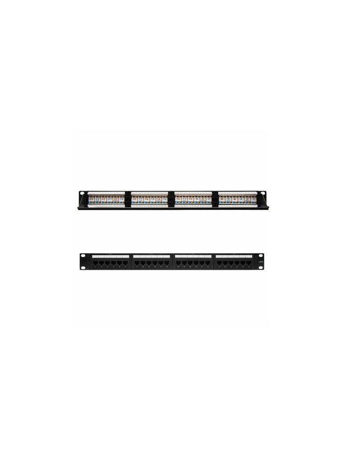 Panel de parcheo nanocable 24 puertos rj45 cat.6 utp 19 pulgadas Panel de parcheo nanocable 24 puertos rj45 cat.6 utp 19 pulgadas