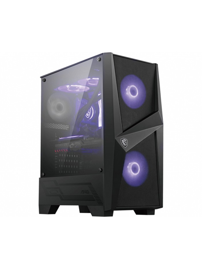 Caja ordenador gaming atx msi mag forge 100m rgb - 2x vent 120mm rgb - cristal templado - negro Caja ordenador gaming atx msi mag forge 100m rgb - 2x vent 120mm rgb - cristal templado - negro