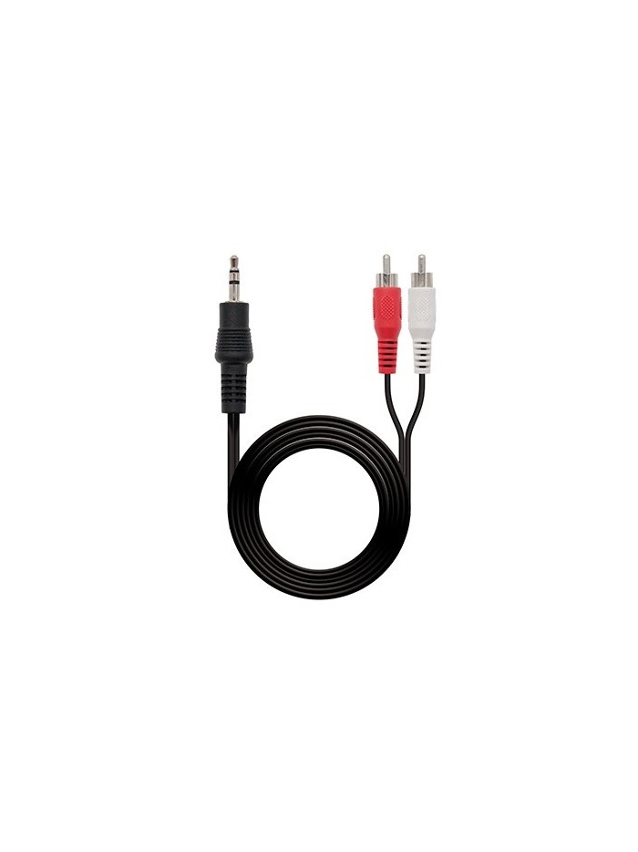 Cable audio 1xjack 3.5 to 2xrca 3m nanocable macho - macho Cable audio 1xjack 3.5 to 2xrca 3m nanocable macho - macho