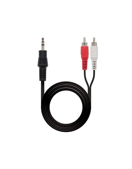 Cable audio 1xjack 3.5 to 2xrca 3m nanocable macho - macho