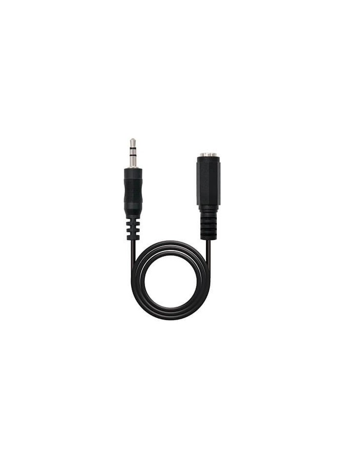 Cable audio jack - 3.5m a jack - 3.5h nanocable 3m - macho - hembra - negro Cable audio jack - 3.5m a jack - 3.5h nanocable 3m - macho - hembra - negro