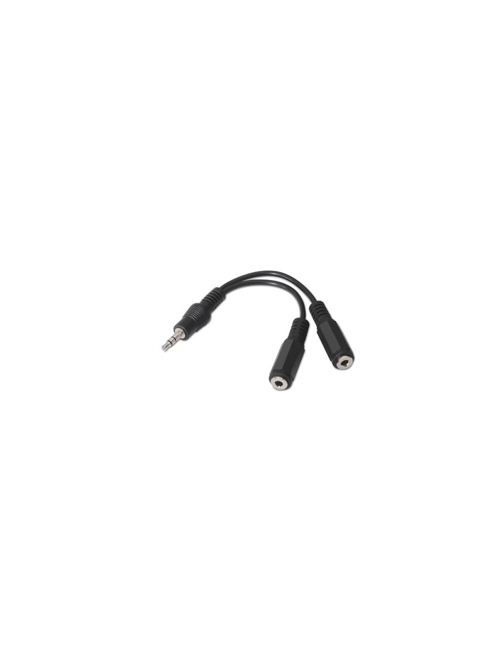 Cable audio nanocable 1 x jack 3.5mm a 2 x jack 3.5mm - macho - hembra - 15cm Cable audio nanocable 1 x jack 3.5mm a 2 x jack 3.5mm - macho - hembra - 15cm