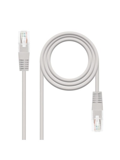 Latiguillo cable red utp cat.5 rj45 nanocable 0.5m gris