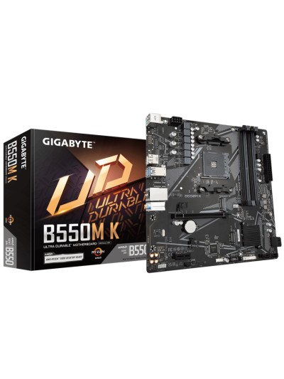 Placa base gigabyte b550m k am4 m - atx - 4x ddr4 - 4x sata3 - 4x usb 3.2 - 4x usb 2.0