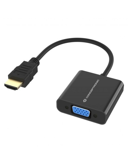 Adaptador hdmi a vga conceptronic 0.25m - macho - hembra - negro