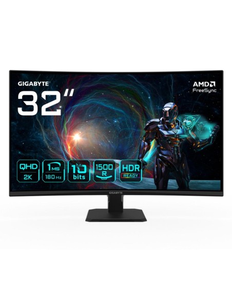 Monitor curvo gaming gigabyte gs32qca 31.5 pulgadas qhd 180hz