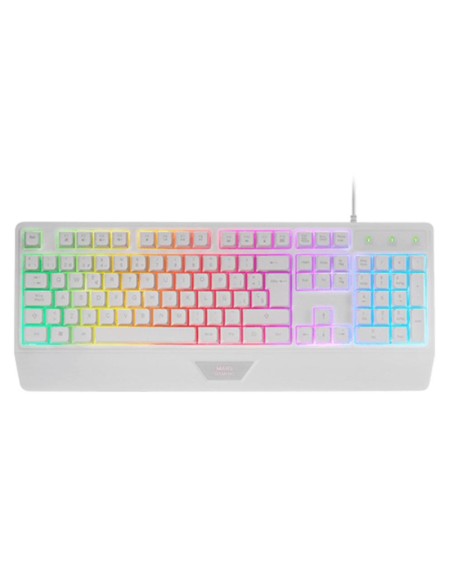 Teclado mars gaming mk124 blanco