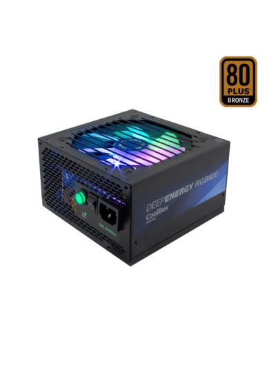 Fuente de alimentacion coolbox deep energy rgb600 - 600w 80+ bronze gaming rgb