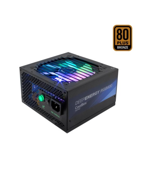 Fuente de alimentacion coolbox deep energy rgb600 - 600w 80+ bronze gaming rgb