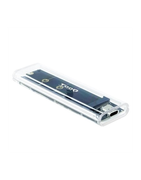 Caja externa tooq ssd m.2 ngff - nvme transparente rgb