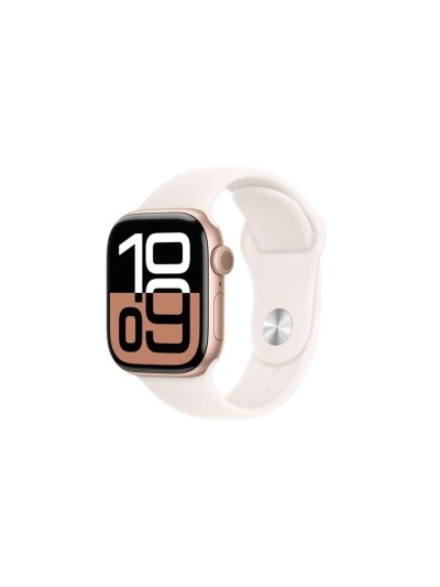 Smartwatch apple watch series 10 gps 42mm rose gold case light blush sport band s - m