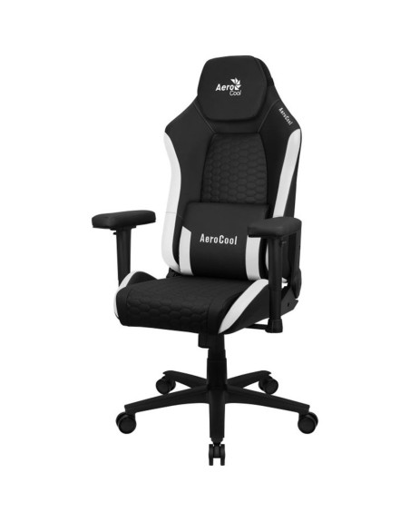 Silla gaming aerocool crown negra - blanco