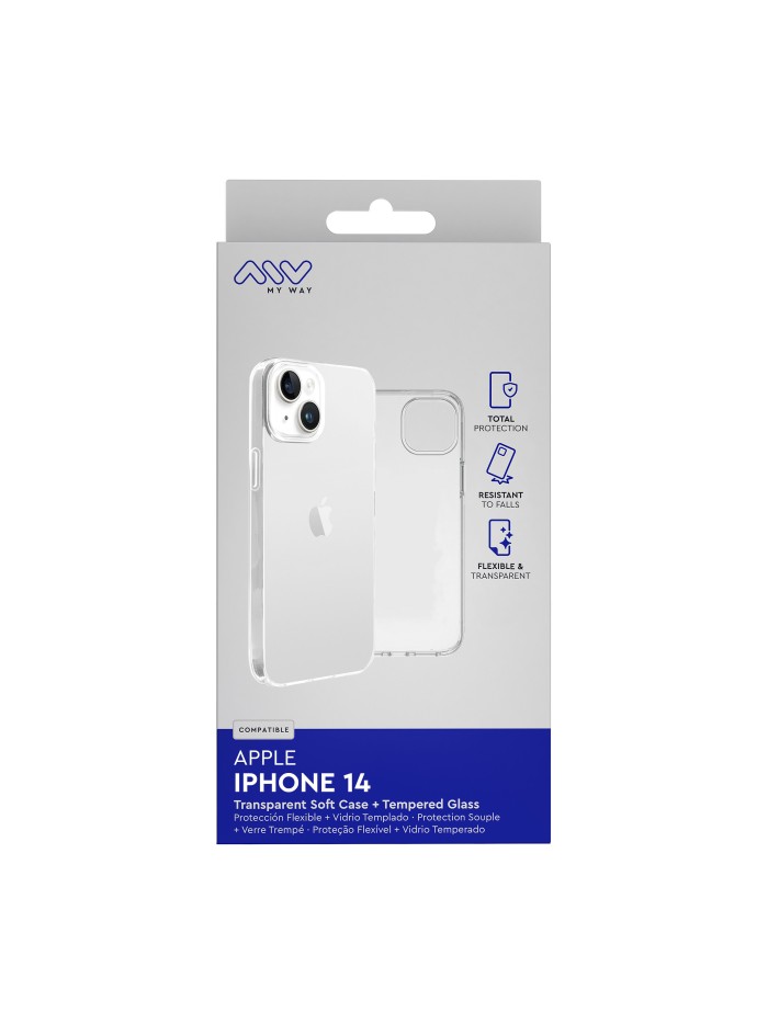 Carcasa myway para apple iphone 14 transparente Carcasa myway para apple iphone 14 transparente