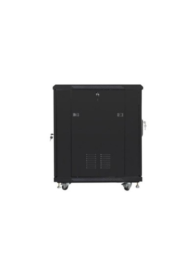 Armario rack lanberg 19 pulgadas 15u - 600x800 flat pack negro puerta malla