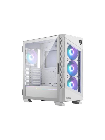 Caja ordenador gaming msi mpg velox 100r atx 4 x 120mm 2 x usb 3.2 1 x usb tipo c argb blanca