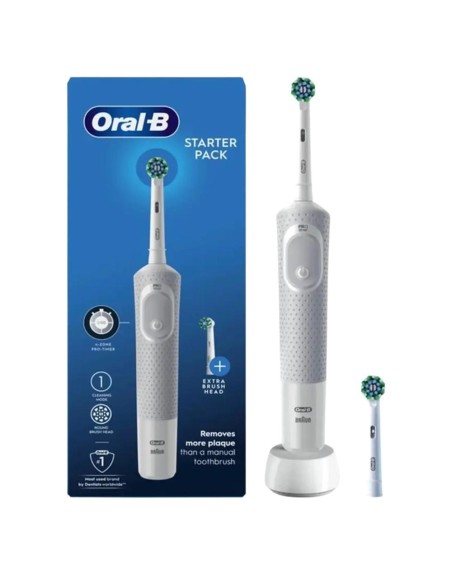 Cepillo dental electrico braun oral b vitality 100 easy clean blanco + 1 repuesto starter pack white