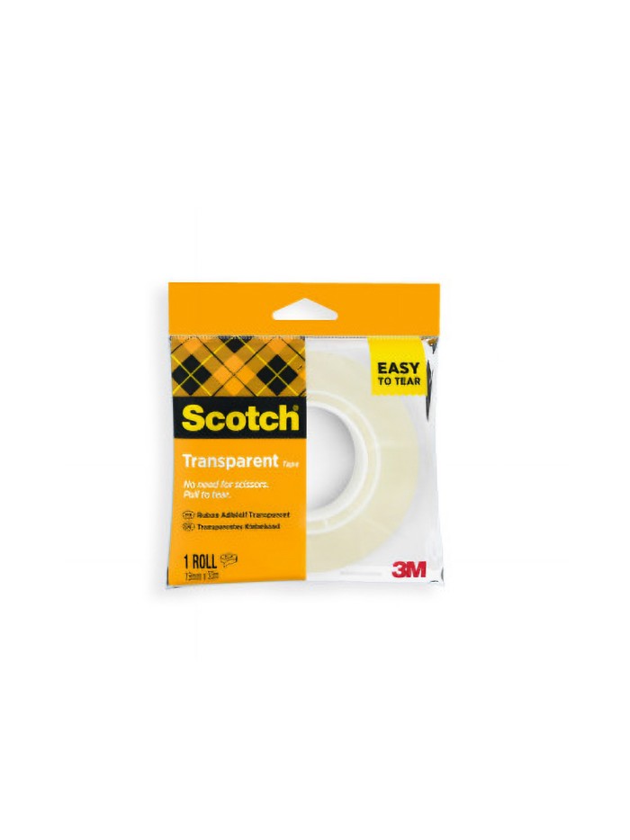 Cinta adhesiva scotch 508 transparente 33x19 mm facil de cortar encelofada individual Cinta adhesiva scotch 508 transparente 33x19 mm facil de cortar encelofada individual