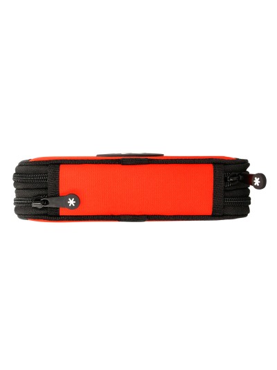 Plumier escolar antartik doble cremallera color rojo 28 piezas
