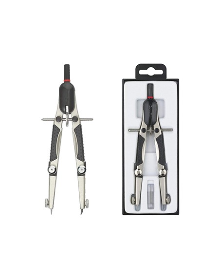Compas rotring compact micrometrico ajuste rapido longitud 17 cm circunferencia 36 cm