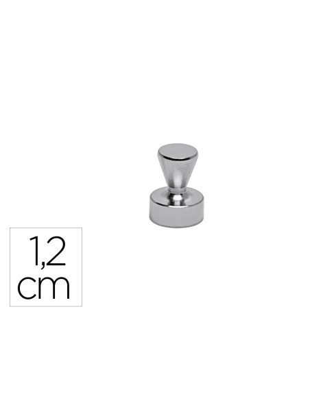 Iman maul conico de neodimio 1,2 cm diametro peso max. 3,5 kg color plata pack de 5 unidades
