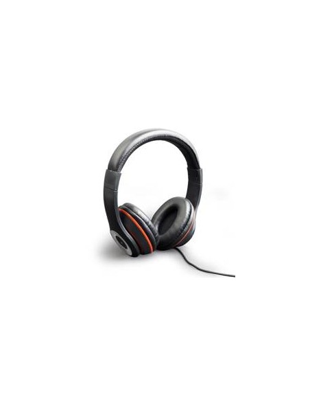 Auriculares alambricos mhs - lax - b diadema - 1.8m - negro