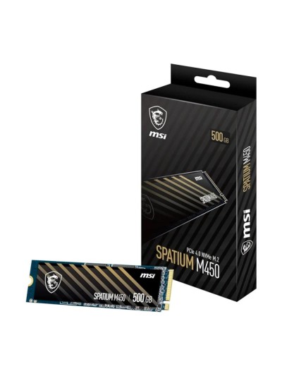 Disco duro interno solido ssd msi spatium m450 500gb m.2 nvme pcie4