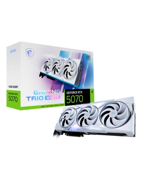 Tarjeta grafica msi rtx 5070 12gb gaming trio oc white