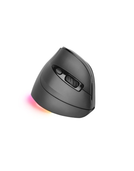 Mouse raton mars gaming ergonomico vertical.rgb inalambrico tri - mode negro